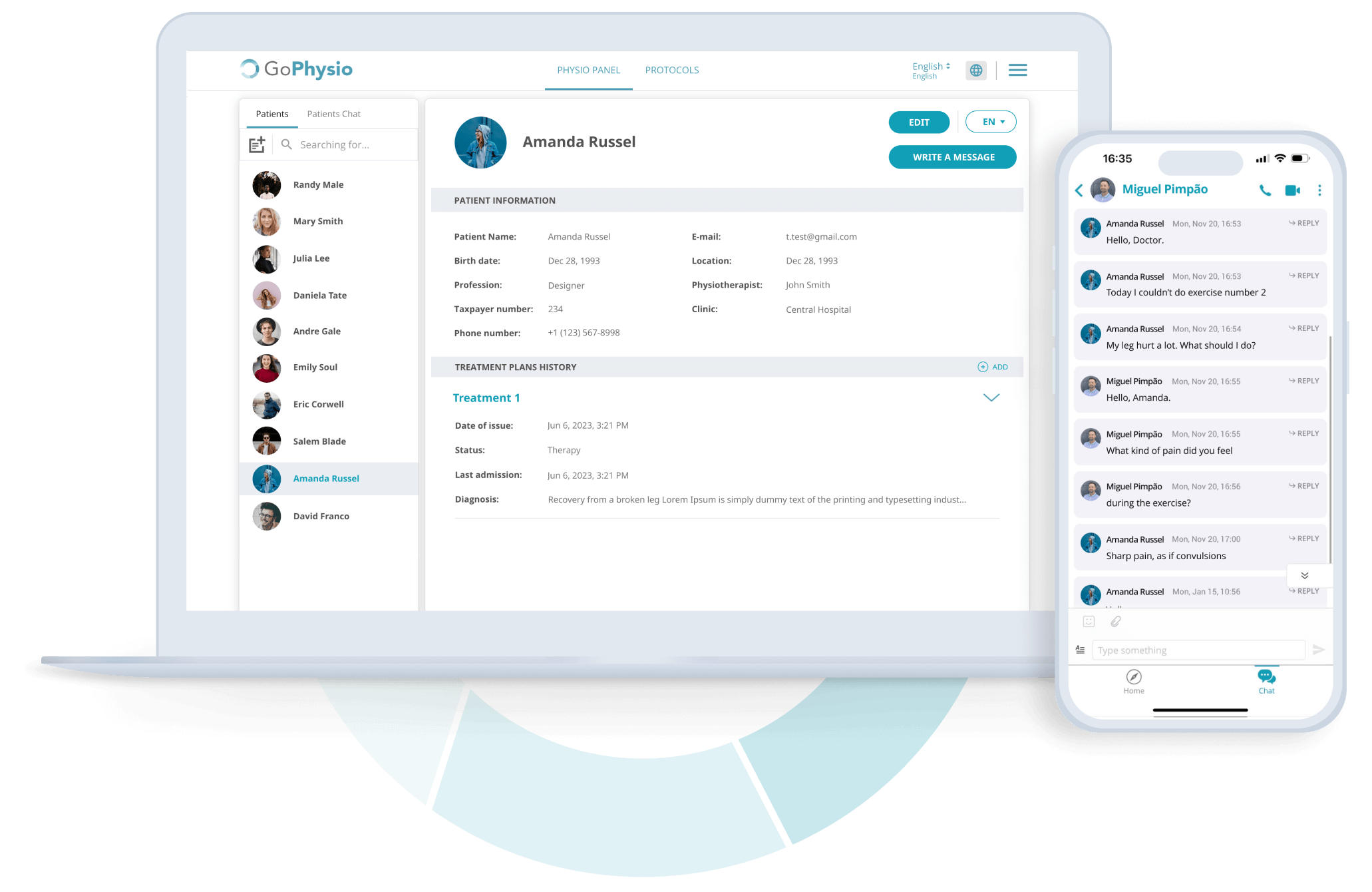 Physiotherapy application